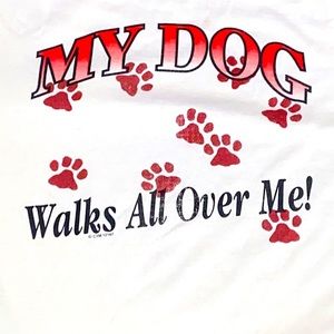VTG 80s Funny dog shirt. Size L/XL